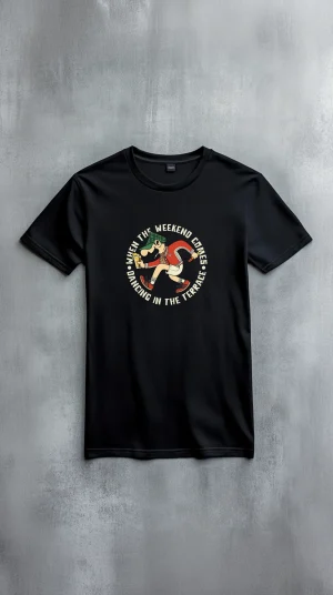 The Weekend t-shirt When Weekend Comes black