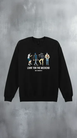 The Weekend blouse Livin' for the weekend black